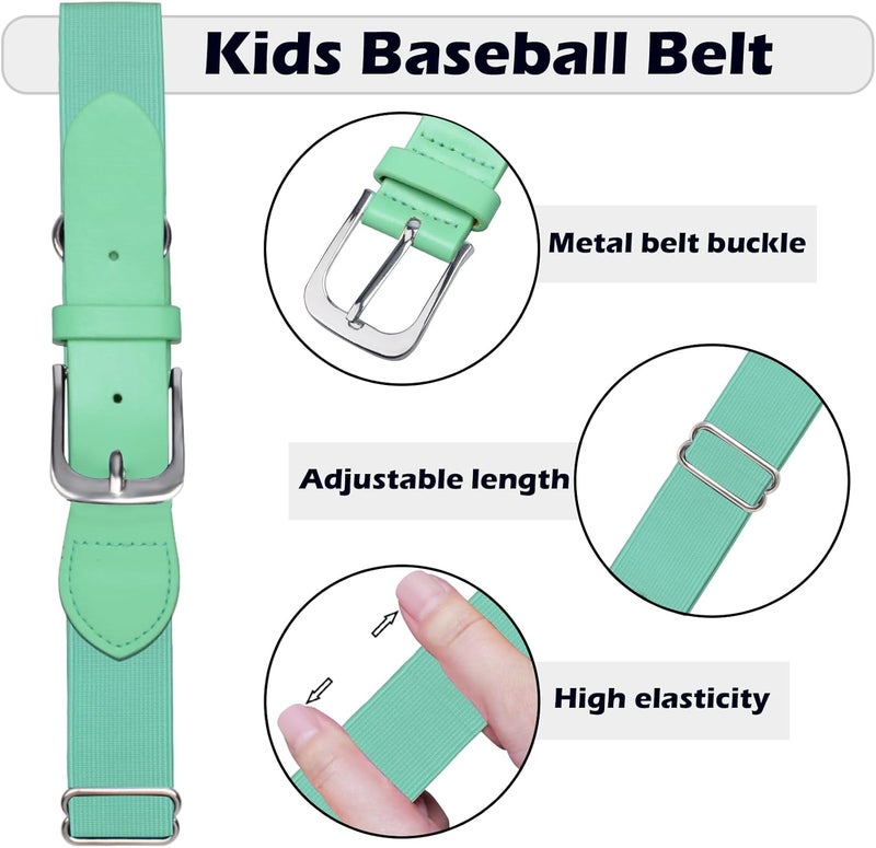 EDCYF Kids Baseball or Softball Socks and Belt Combo Set Softball Knee Socks High Tube Soccer Socks for Youth Boys Girls - Image 3